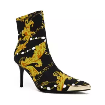 Ботильоны с добавлением кожи Versace, черный