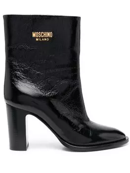 Ботильоны с логотипом Moschino, черный