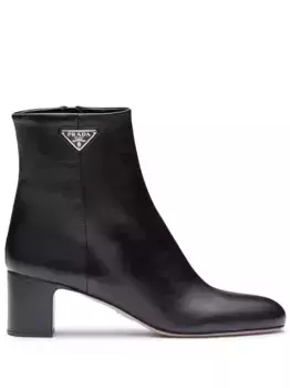 Ботильоны с логотипом Prada, черный