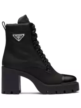 Ботильоны с логотипом Prada, черный
