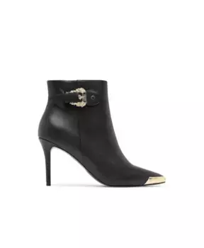 Ботильоны с острым носком и металлическими деталями Versace, черный