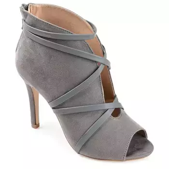 Ботильоны с открытым носком от Samara Journee, серый