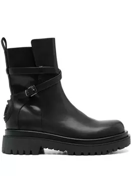 Ботильоны с тисненым логотипом Just Cavalli, черный