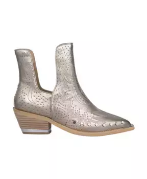 Ботильоны с заклепками и разрезом по бокам Alma En Pena, желтый