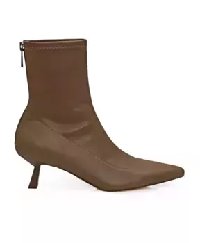 Ботильоны с золотым логотипом на каблуке Steve Madden, коричневый