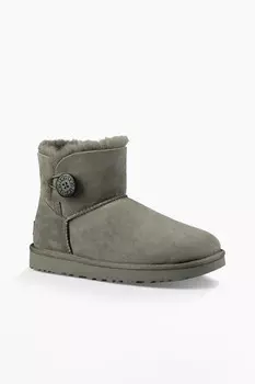 Ботильоны - Серый - На плоской подошве UGG, серый