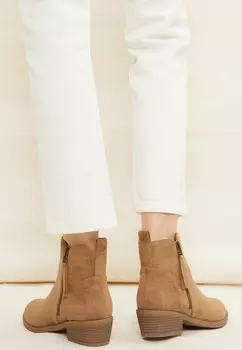 Ботильоны SIDE ZIP LOW HEEL Friends Like These, коричневый