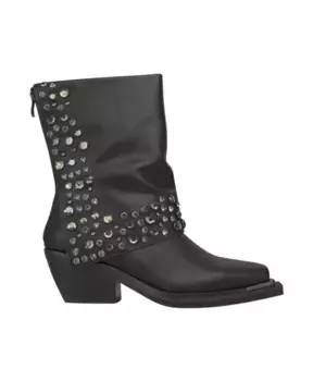 Ботильоны со складками и заклепками Alma En Pena, черный