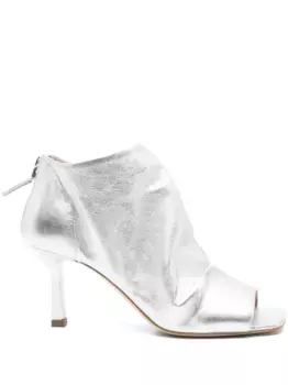Ботильоны со складками The Seller, серебяный