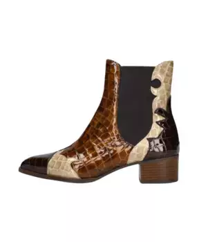 Ботильоны со змеиным принтом Pertini, мультиколор