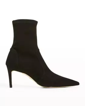 Ботильоны Stuart из эластичной замши на шпильке Stuart Weitzman