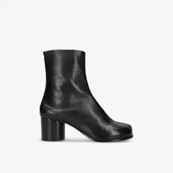 Ботильоны Tabi из кожи на каблуке Maison Margiela, черный