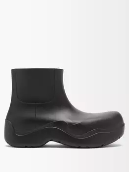 Ботильоны the puddle из биоразлагаемой резины Bottega Veneta, черный