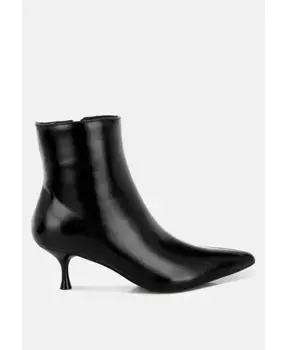 Ботильоны Thymus на каблуке-рюмочке из искусственной кожи London Rag, черный