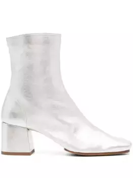 Ботильоны Tierra 60 с эффектом металлик Souliers Martinez, серебяный