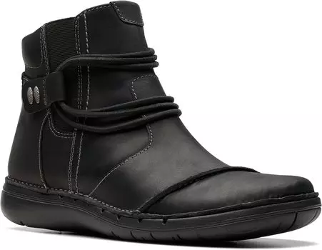 Ботильоны Un Loop Up Clarks, черная кожа