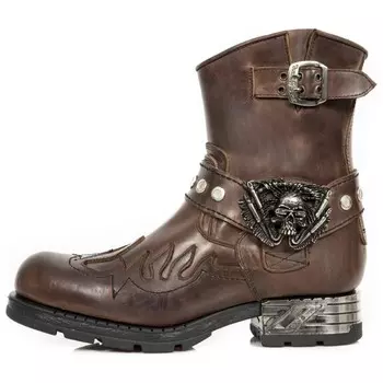 Ботильоны унисекс коричневые New Rock