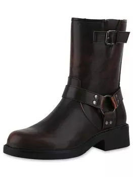 Ботильоны VAN HILL Biker Boots Allison, темно-коричневый