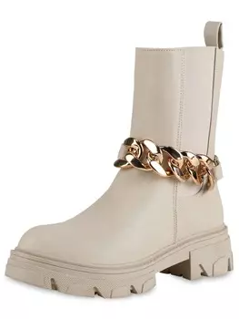 Ботильоны VAN HILL Biker Boots Eleanor, бежевый