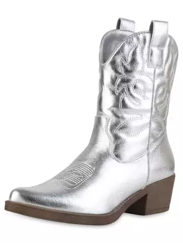 Ботильоны VAN HILL Cowboy Boots Chloe, цвет silber pu