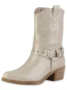 Ботильоны VAN HILL Cowboy Boots Grace, золотой