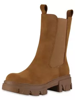 Ботильоны VAN HILL Plateau Boots Harper, светло-коричневый