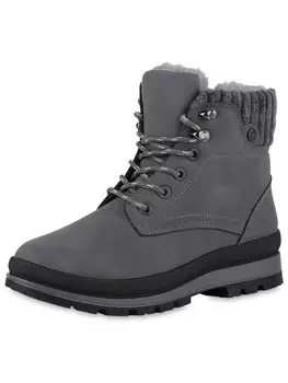 Ботильоны VAN HILL Worker Boots Amelia, темно-серый
