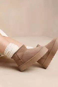 Ботильоны Wheres That From Calla на меховой подкладке, коричневый