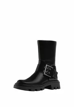 Ботильоны WITH BIG BUCKLE Stradivarius, черный