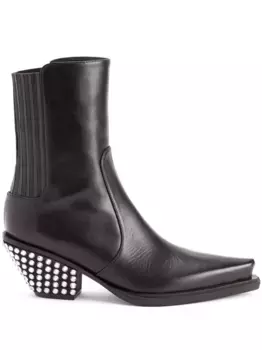 Ботильоны Yanhira 75 с кристаллами Giuseppe Zanotti, черный