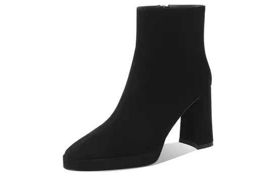 Ботильоны женские Boerdiqi, цвет Black Fleece-Lined