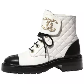 Ботильоны женские Chanel, черный/белый