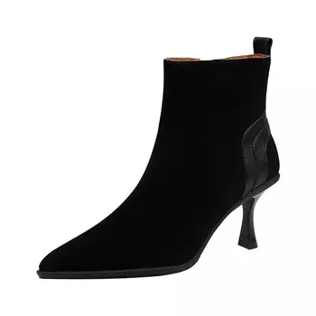 Ботильоны женские черные Wudashu