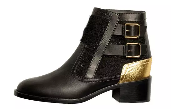Ботильоны женские черные/золотые Chanel
