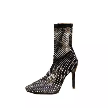 Ботильоны женские черный Abcfjg