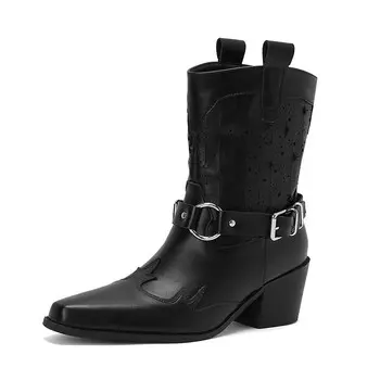 Ботильоны женские черный Aiqinisha