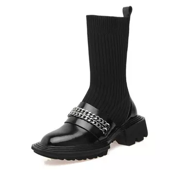 Ботильоны женские черный Flowerskam