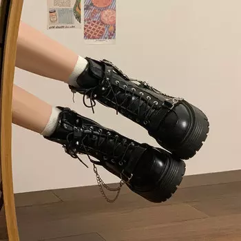 Ботильоны женские черный Shuxi