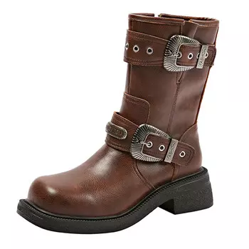 Ботильоны женские Easttata Et, цвет Red Brown