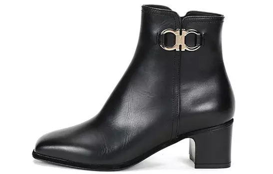 Ботильоны женские Ferragamo Gancini высокие, черный