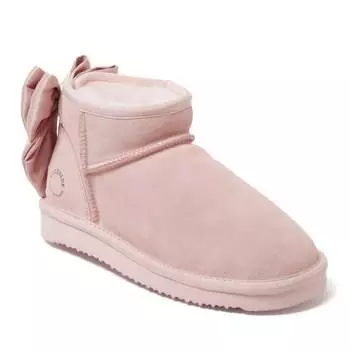 Ботильоны женские Fireside by Dearfoams Riverland из натуральной овчины с бантом, розовый