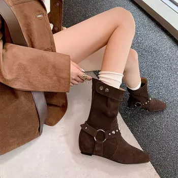 Ботильоны женские Flowerskam, хаки