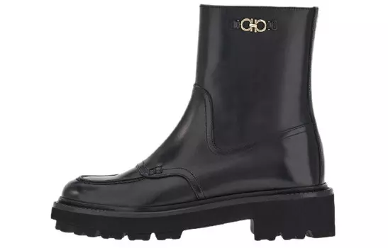 Ботильоны женские Gancini черные Ferragamo