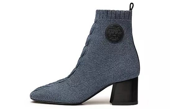 Ботильоны женские Herms джинсовые, синий