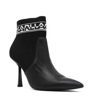 Ботильоны женские Karl Lagerfeld комбинированные на шпильке, черный