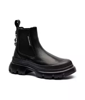 Ботильоны женские Karl Lagerfeld кожаные на толстой подошве, черный