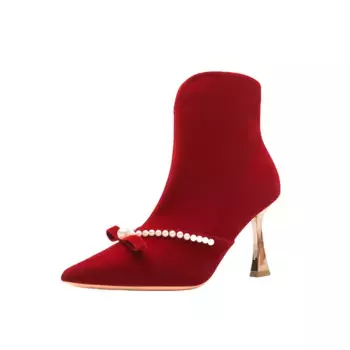 Ботильоны женские красный Abcfjg