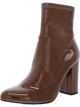 Ботильоны женские лакированные на молнии Becci Wild Pair, цвет cognac patent