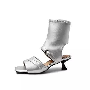 Ботильоны женские Mukaluo, серебряный
