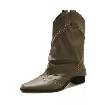 Ботильоны женские Mxgm, хаки